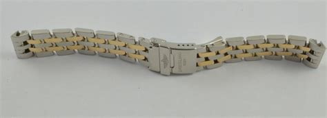 breitling stahl/gold armband|Breitling Pilotband Armband Stahl/gold 16mm Wings Lady Schön .